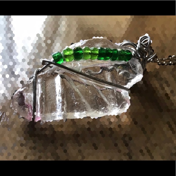 Hand Crafted Sea Glass Pendant On silver chain - Picture 2 of 4